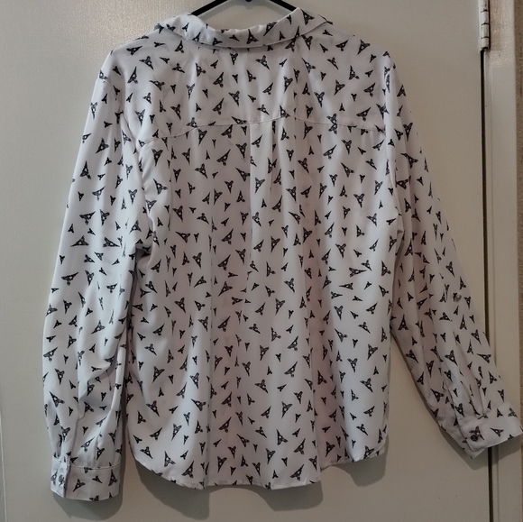 Womens Blouse Eiffel Tower Print Size XL - Picture 5 of 10